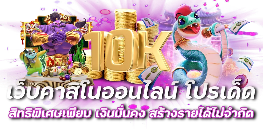 เว็บคาสิโนออนไลน์ โปรเด็ดสิทธิพิเศษเพียบ เงินมั่นคง สร้างรายได้ไม่จำกัด 